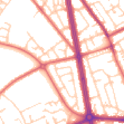 Daytime road noise heatmap for NE34 0EG