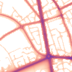 Daytime road noise heatmap for NE34 0EJ