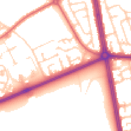 Daytime road noise heatmap for NE34 0HN