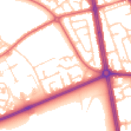 Daytime road noise heatmap for NE34 0HR