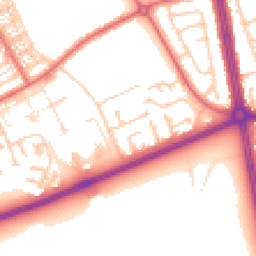 Daytime road noise heatmap for NE34 0JA