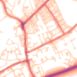 Daytime road noise heatmap for NE34 0NN