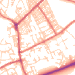 Daytime road noise heatmap for NE34 0NW