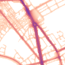 Daytime road noise heatmap for NE34 0SA