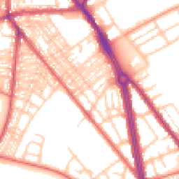 Daytime road noise heatmap for NE34 0SE