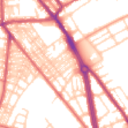Daytime road noise heatmap for NE34 0SG
