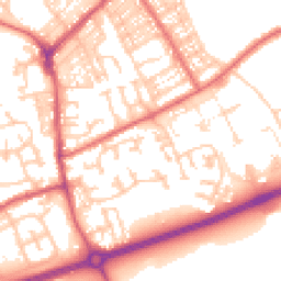 Daytime road noise heatmap for NE34 0XN