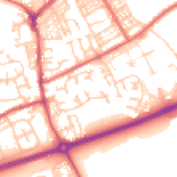 Daytime road noise heatmap for NE34 0XQ
