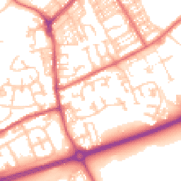 Daytime road noise heatmap for NE34 0XR