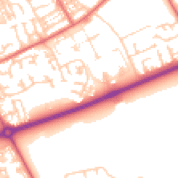 Daytime road noise heatmap for NE34 0YL