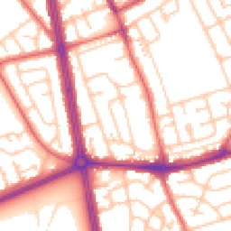 Daytime road noise heatmap for NE34 6BA