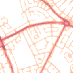 Daytime road noise heatmap for NE34 6ER