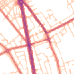 Daytime road noise heatmap for NE34 6NL