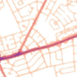 Daytime road noise heatmap for NE34 6PD