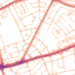 Daytime road noise heatmap for NE34 6PF
