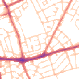 Daytime road noise heatmap for NE34 6PT