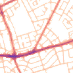 Daytime road noise heatmap for NE34 6QG
