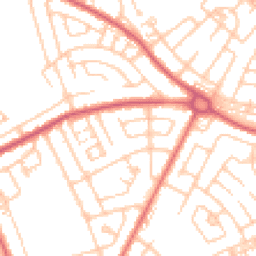 Daytime road noise heatmap for NE34 6RR