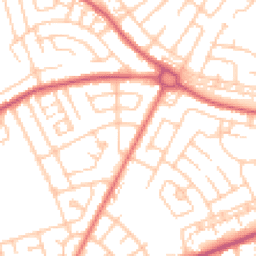 Daytime road noise heatmap for NE34 6RU
