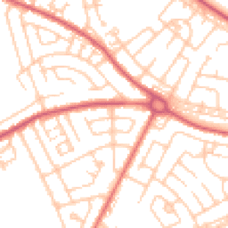 Daytime road noise heatmap for NE34 6RW