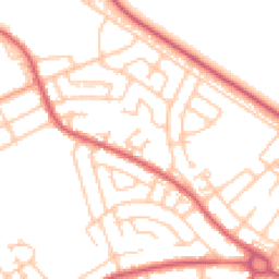 Daytime road noise heatmap for NE34 6TZ