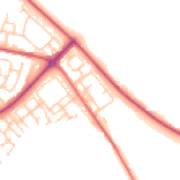Daytime road noise heatmap for NE34 7AG