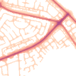 Daytime road noise heatmap for NE34 7BL