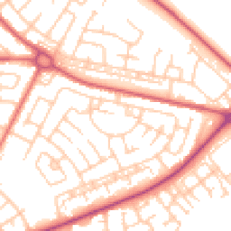 Daytime road noise heatmap for NE34 7DE
