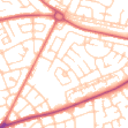 Daytime road noise heatmap for NE34 7DZ