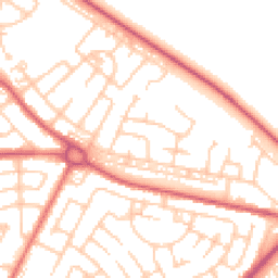 Daytime road noise heatmap for NE34 7HY
