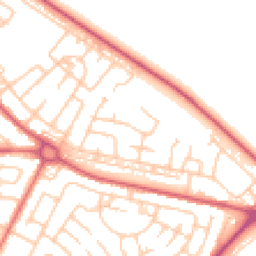 Daytime road noise heatmap for NE34 7JA