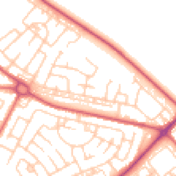 Daytime road noise heatmap for NE34 7JB