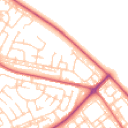 Daytime road noise heatmap for NE34 7JQ