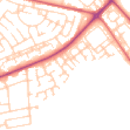 Daytime road noise heatmap for NE34 7PS