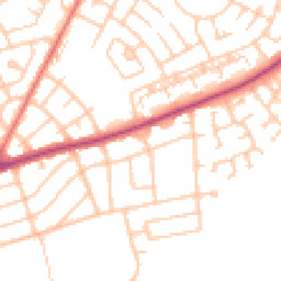 Daytime road noise heatmap for NE34 7QP