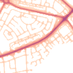 Daytime road noise heatmap for NE34 7RW