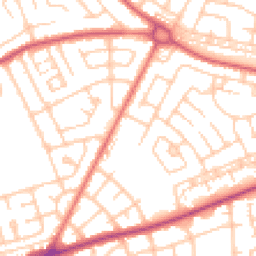 Daytime road noise heatmap for NE34 7SQ