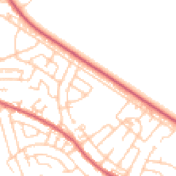 Daytime road noise heatmap for NE34 7SX