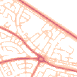 Daytime road noise heatmap for NE34 7TF