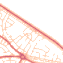 Daytime road noise heatmap for NE34 7TN
