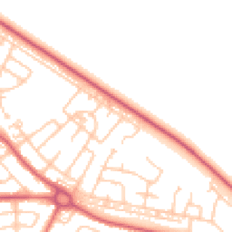 Daytime road noise heatmap for NE34 7TP