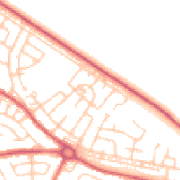 Daytime road noise heatmap for NE34 7TQ