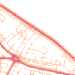 Daytime road noise heatmap for NE34 7TU