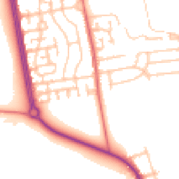 Daytime road noise heatmap for NE34 8BN