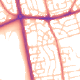 Daytime road noise heatmap for NE34 8BY