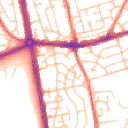 Daytime road noise heatmap for NE34 8DE