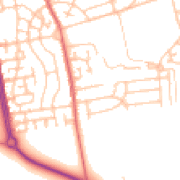 Daytime road noise heatmap for NE34 8DQ