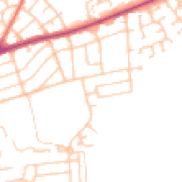 Daytime road noise heatmap for NE34 8EH