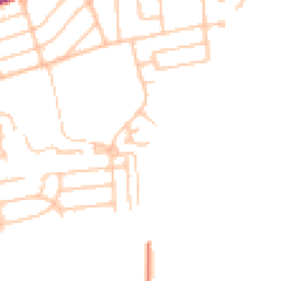 Daytime road noise heatmap for NE34 8EN