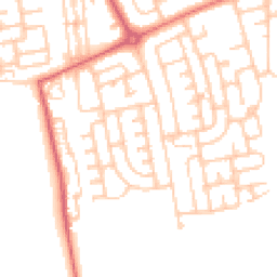 Daytime road noise heatmap for NE34 8HQ